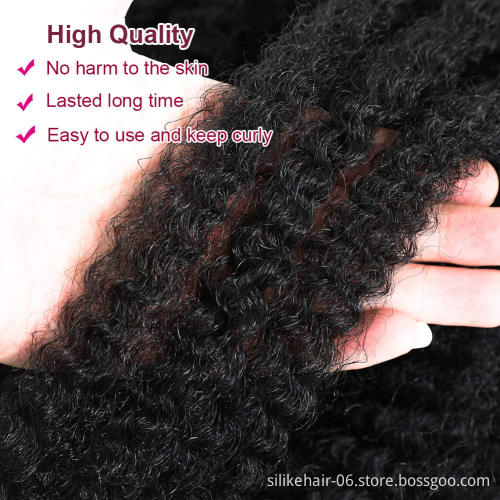 Long Afro Kinky Synthetic Springy Marley Crochet Twist Braiding Hair Soft Fluffy Synthetic curl marley braid  Hair Extension
